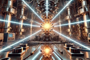 Power equal to 5000 times the US electricity production for this new laser for nuclear fusion research
