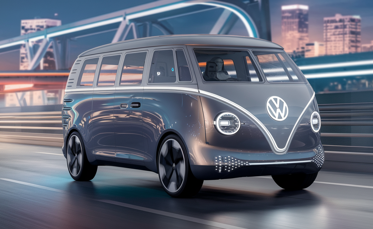 2025 VW ID Buzz electric minivan showcasing advanced features