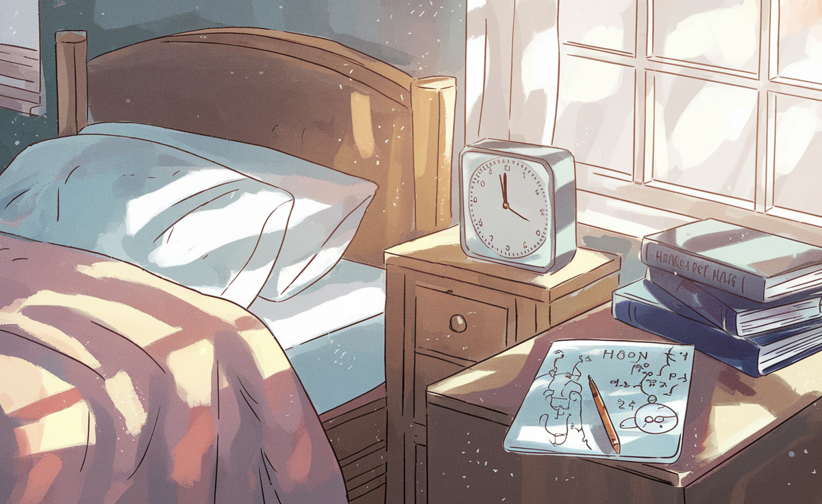 Person taking a nap amidst technological devices